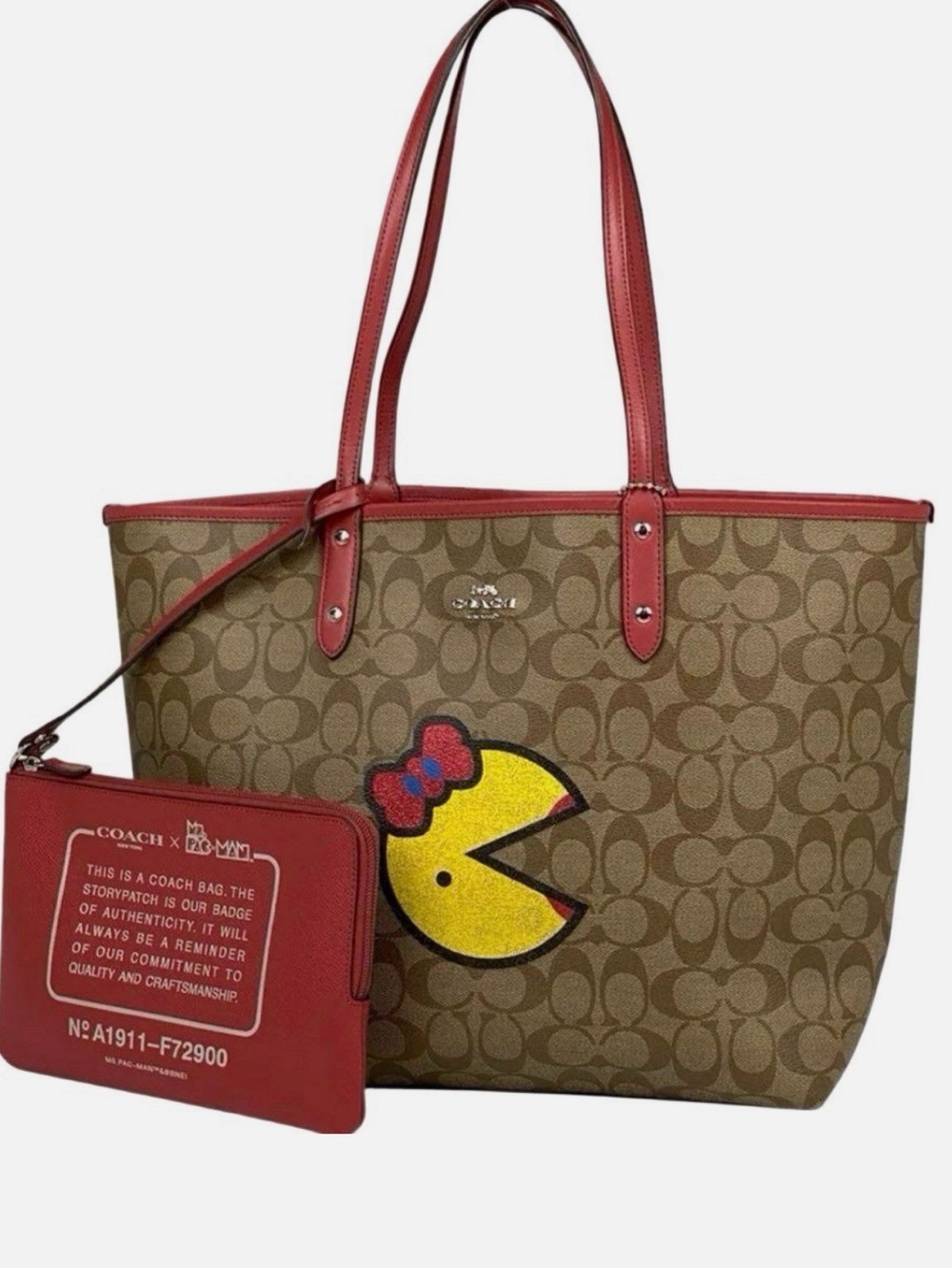 COACH x Pac-Man Reversible City Tote limited edition Ms. Pac-Man